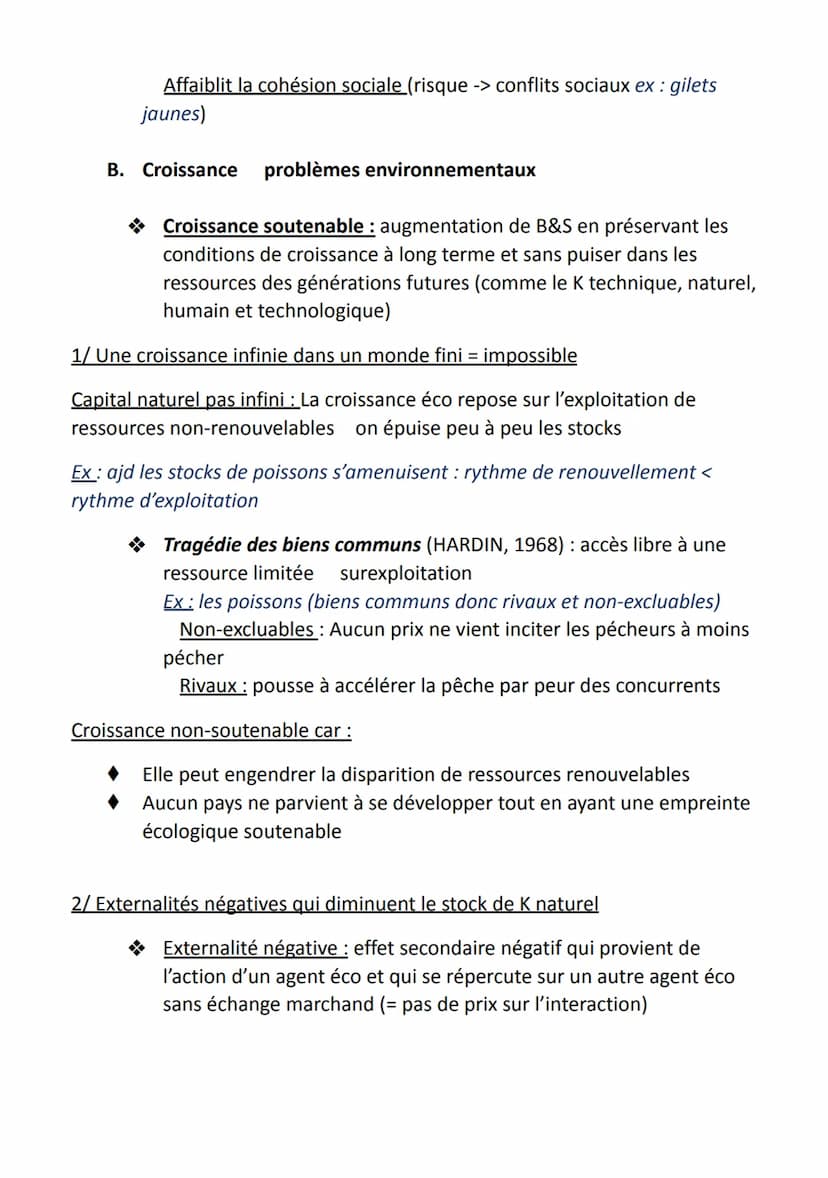 SES CHAPITRE 1 : quels sont les sources et les défis de la croissance
économique
Intro :
<< J'irai chercher la croissance avec les dents » N