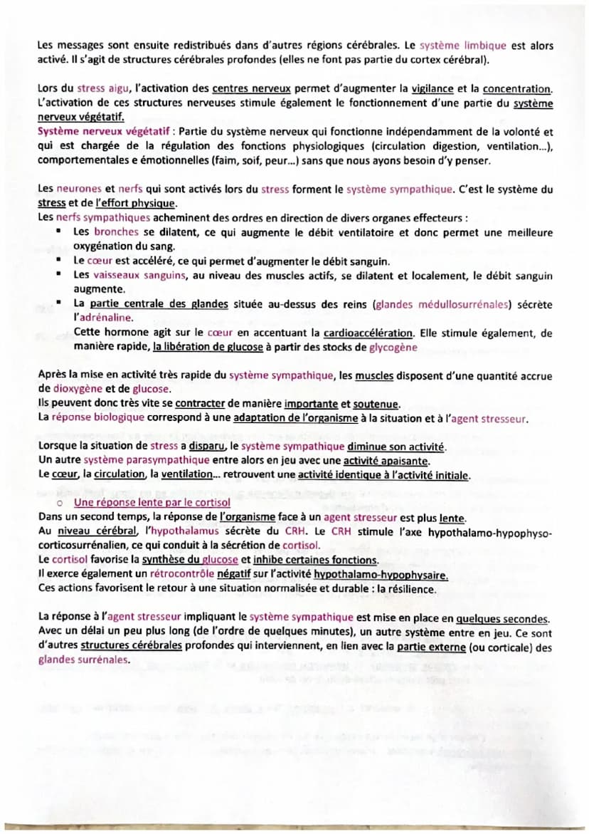 Comportement et stress
L'organisme est confronté à des perturbations de son environnement.
L'adaptabilité de l'organisme est sa capacité à r