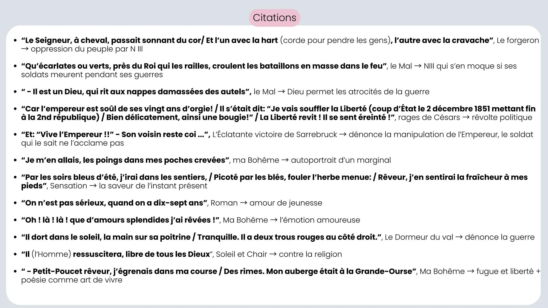 # Arthur Rimbaud

* 1854-1891
* dans le sillage de Victor Hugo et de Baudelaire
* Élevé par sa mère autoritaire, il se montre brillant à l'é