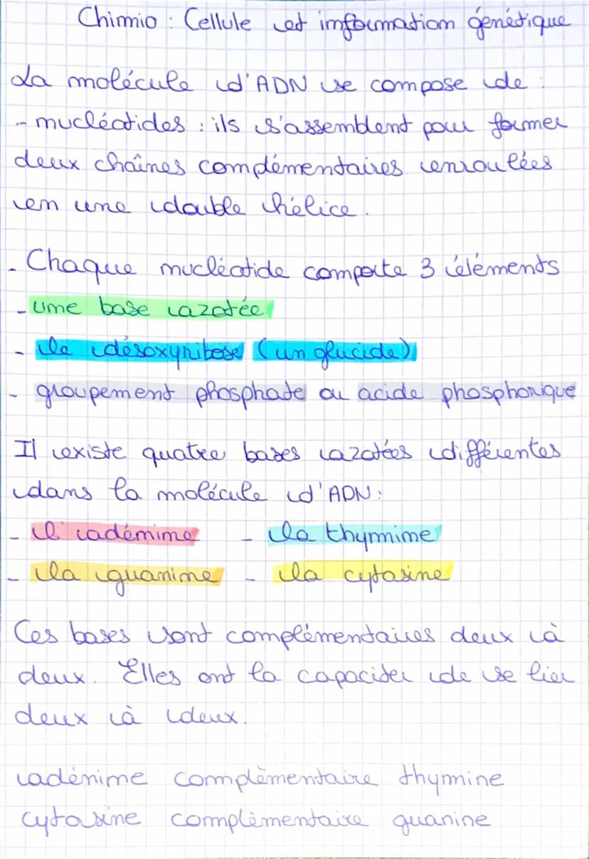 I'imterphase
une cellule me se divise pas.
Chimio: Cellule et information génétique
= moment pendant laquelle
Ila mitose
la cellule
S
Cellul
