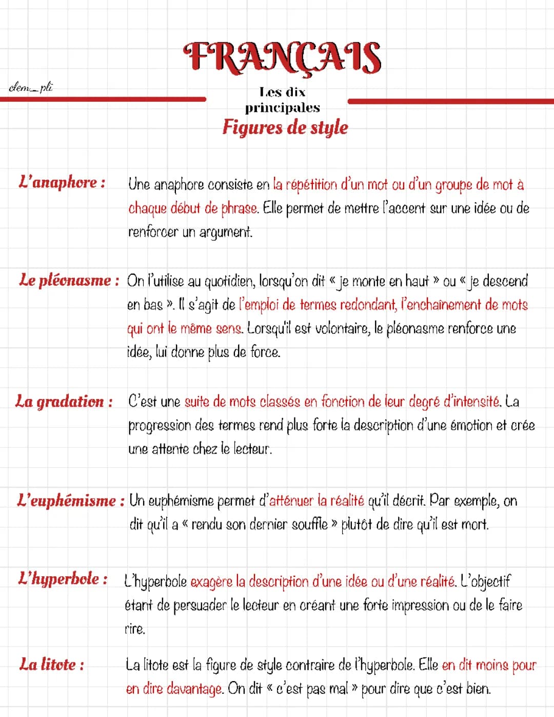 Découvre Les Figures de Style - PDF pour le Bac Français