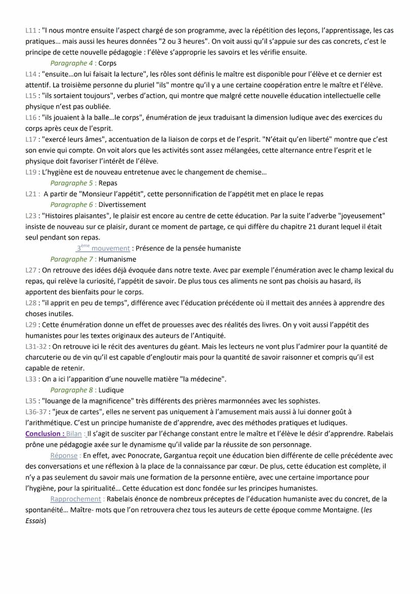Objet d'étude : La littérature d'idées du XVIe au XVIIIe siècle
Parcours : Rire et savoir
7- Chapitre 23: Comment Gargantua fut instruit par