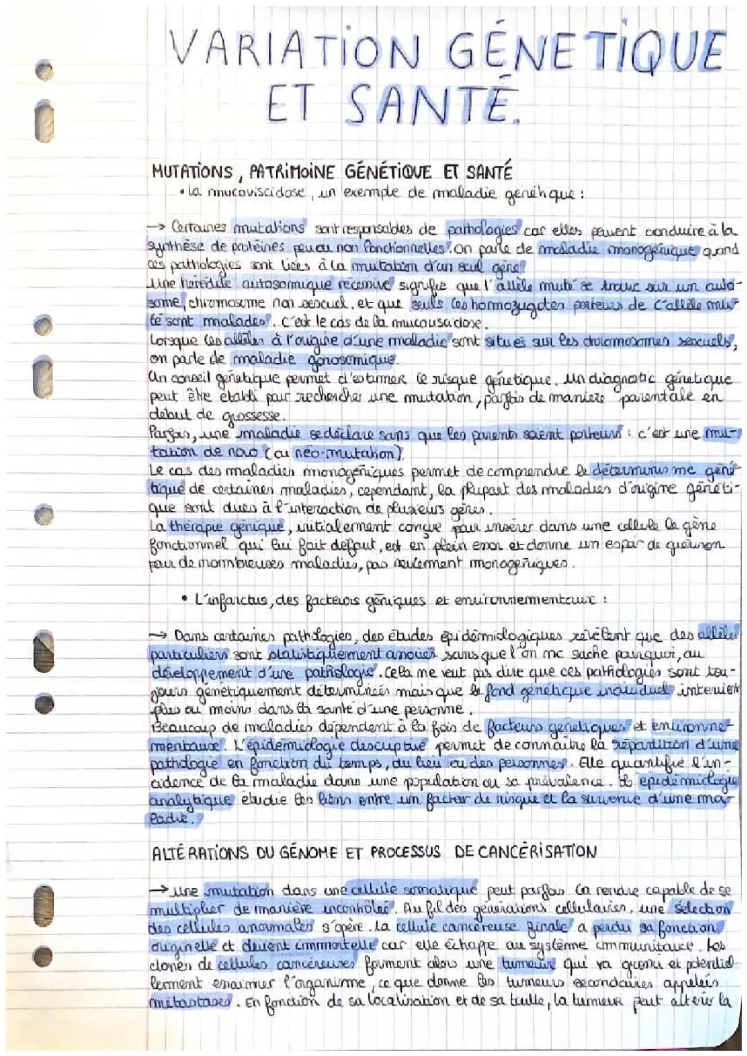 Variation génétique et santé 