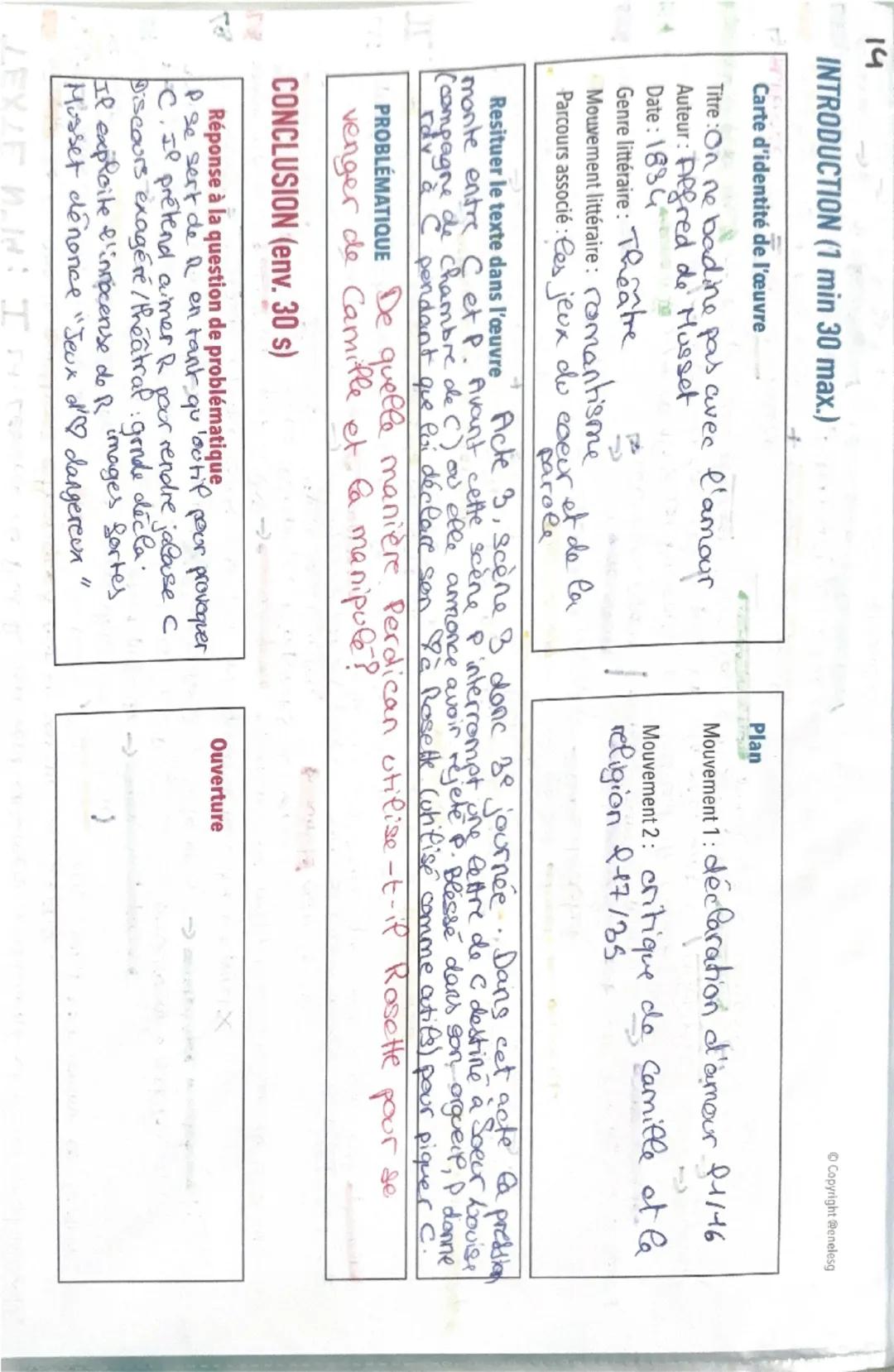 14
INTRODUCTION (1 min 30 max.)
Carte d'identité de l'œuvre
+
Titre: On ne badine pas avec l'amour
Auteur: Alfred de Musset
Date: 1834
Genre