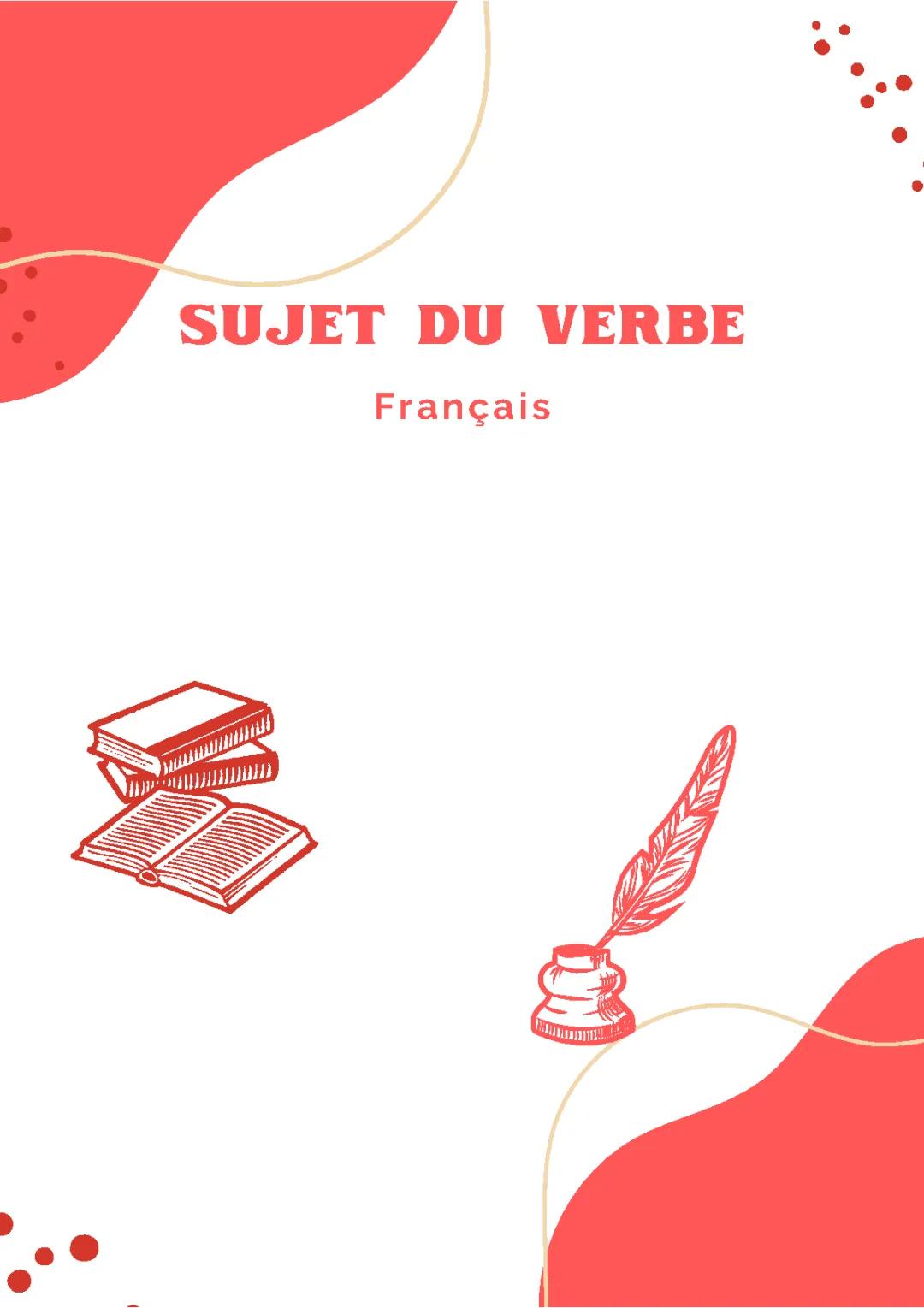 Sujet du verbe Français Collège 