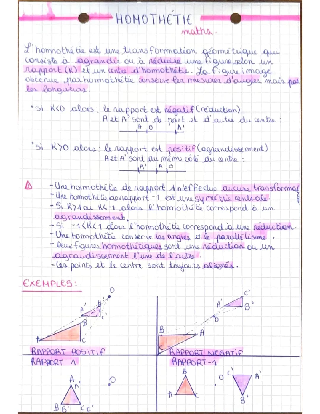 L’homothétie