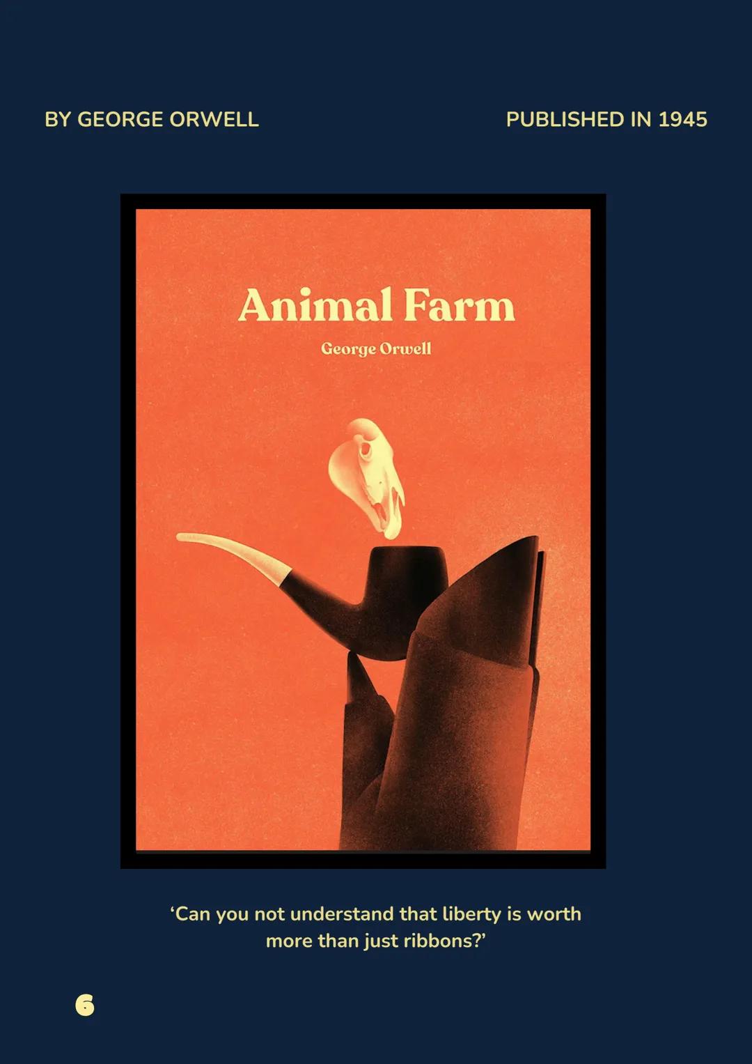 ART AND
DEBATE OF
IDEAS
TO WHAT EXTENT CAN DYSTOPIAS WARN US
ABOUT THE PROBLEMS OF OUR SOCIETY? TABLE OF

1

6
ANIMAL FARM
George Orwell, 19