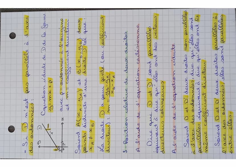 
<p>Une équation cartésienne d'une droite est de la forme ax + by + c = 0, où a, b et c sont des constantes.</p>
<h2 id="vecteurdirecteurdel