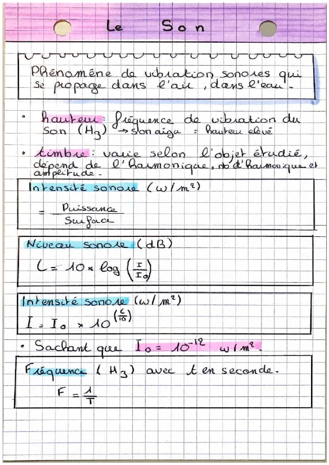 Le son - physique STI2D 