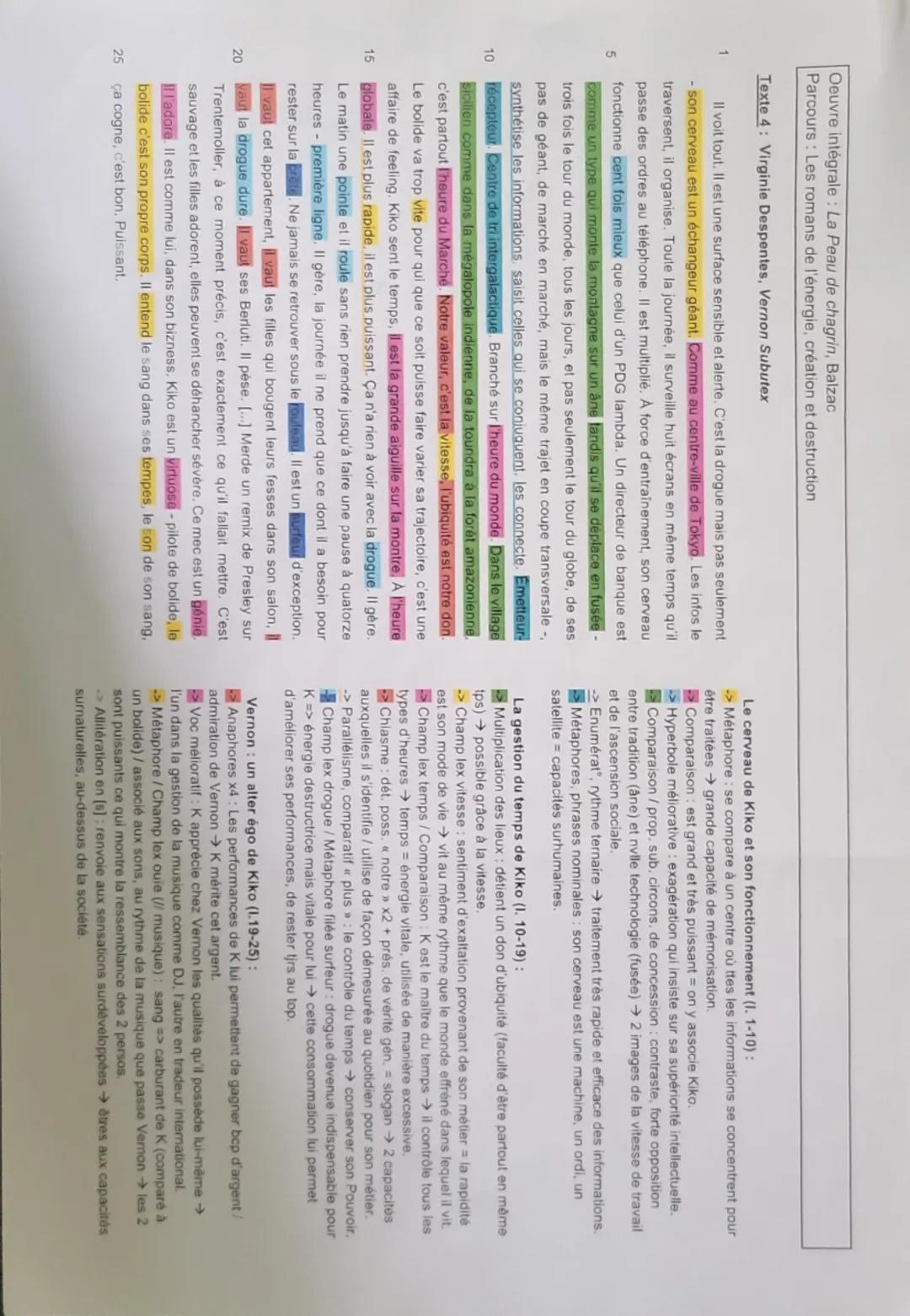 Texte 4: Vernon Subutex

INTRODUCTION
PRESENTATION:
→ Œuvre intégral: Roman La Peau de Chagrin, Honoré de Balzac, 1831.
→Parcours associé: L
