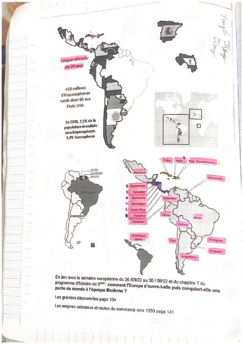 Mexico
YORK
Marsilia
São Paulo
NOW YORK
●Brasilia
São Paulo
Buenos Aixes
Paron
$
Johannesbolag
Soou!
numbri
Complète le planisphère ci-dessu