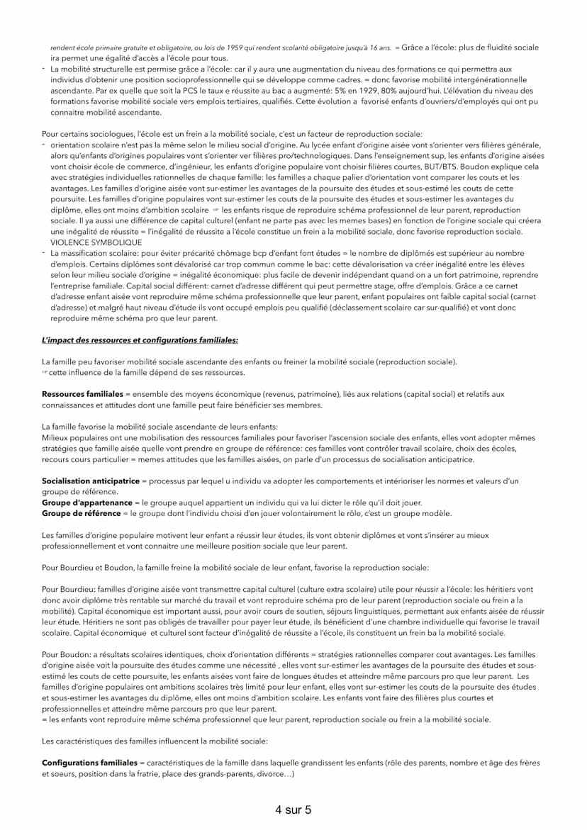 Socio chap 2: quels sont les caractéristiques contemporaines et les facteurs de la mobilité sociale?
Mobilité sociale = ensemble de changeme