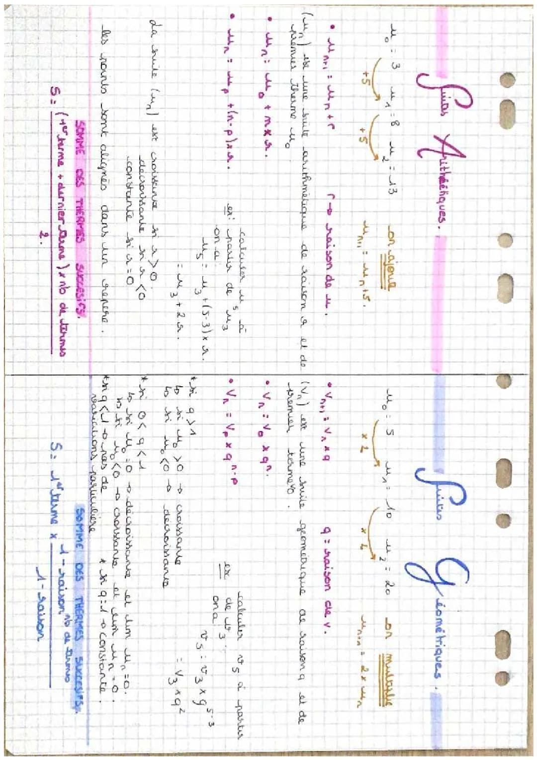 Exercices Corrigés: Suites Arithmétiques et Géométriques