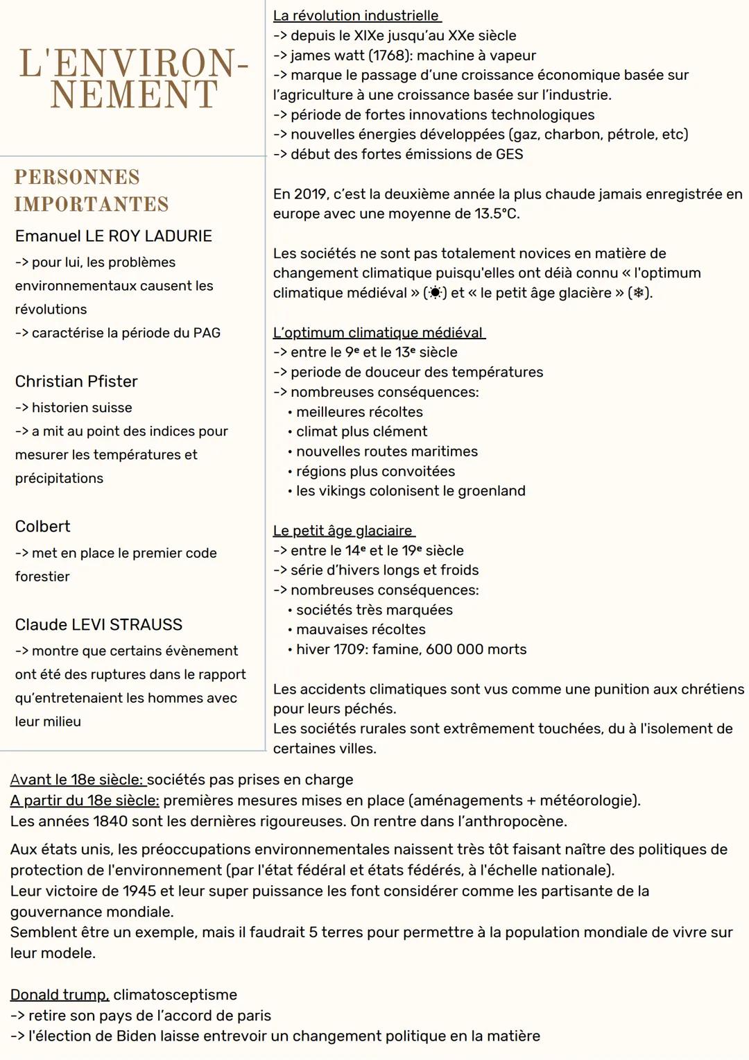 L'ENVIRON-
NEMENT
NOTIONS
Environnement - Combinaison
d'éléments en interaction qui
constituent le cadre de vie d'un
individu ou d'un groupe