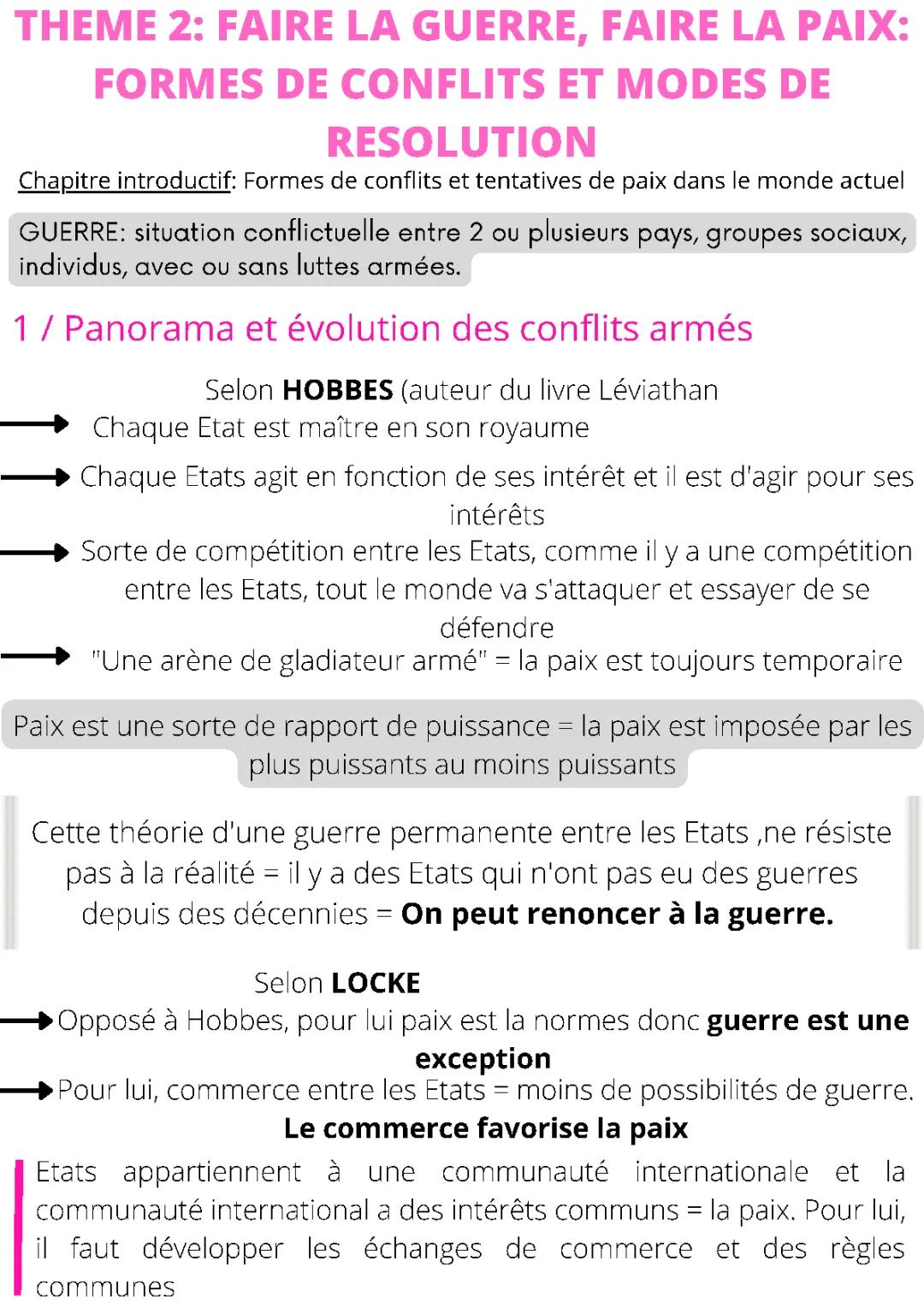 faire la guerre, faire la paix- chap intro