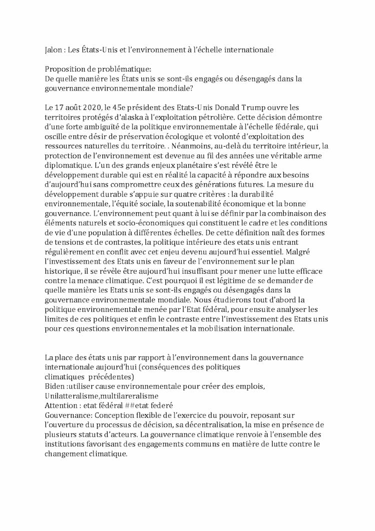Know Les Etats unis et la question environnementale thumbnail