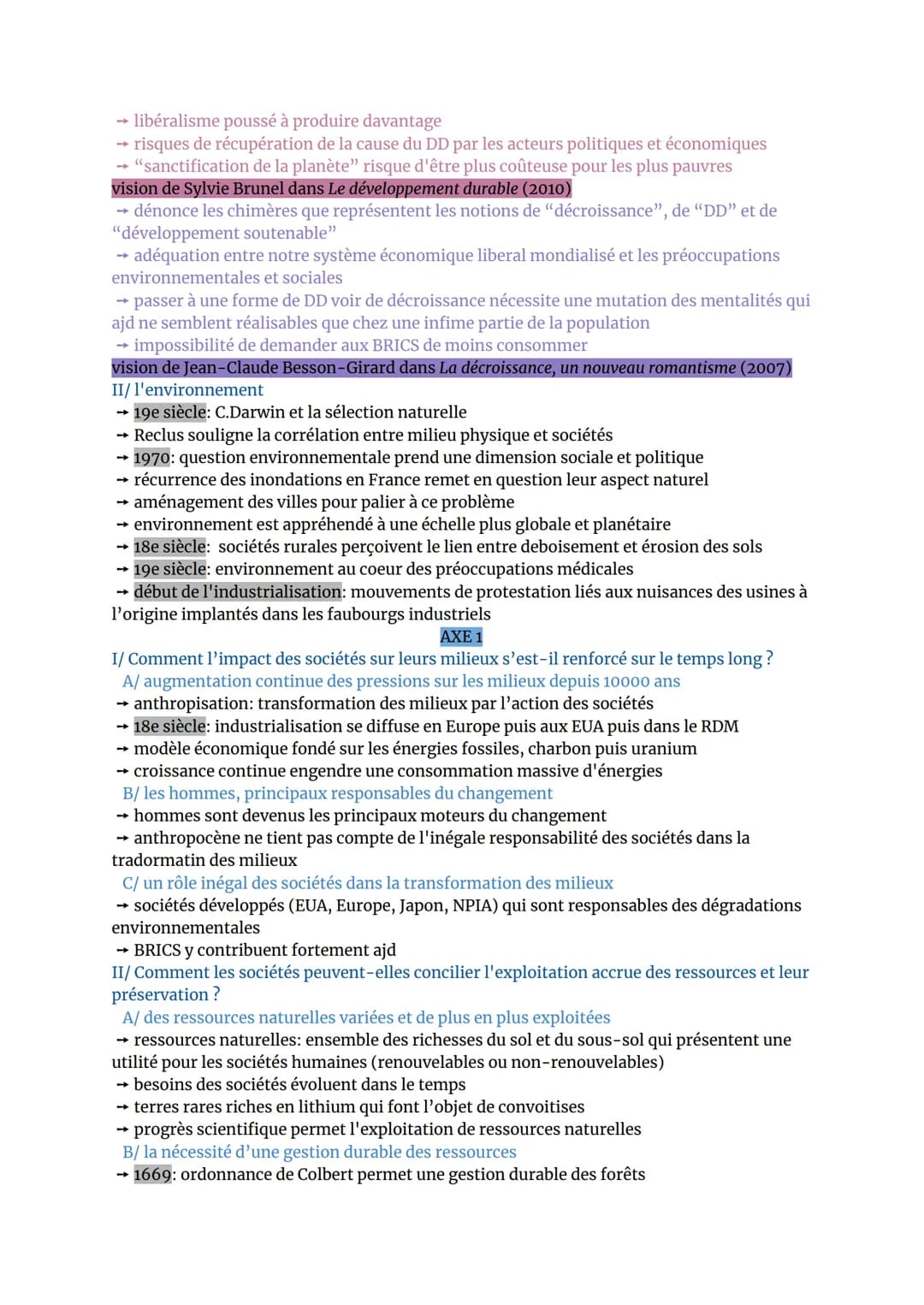 introduction
I/ le développement durable
développement durable: développement qui répond aux besoins du présent sans
compromettre la possibi