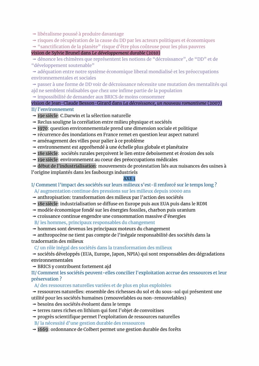 introduction
I/ le développement durable
développement durable: développement qui répond aux besoins du présent sans
compromettre la possibi