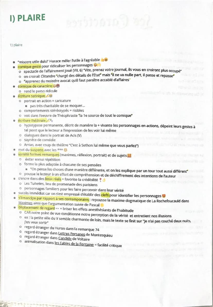 --- OCR Start ---
Les Caractères
XVII siècle des moralistes
V) De la société et de la conversation
VI) Des biens de fortune
VII) De la ville
