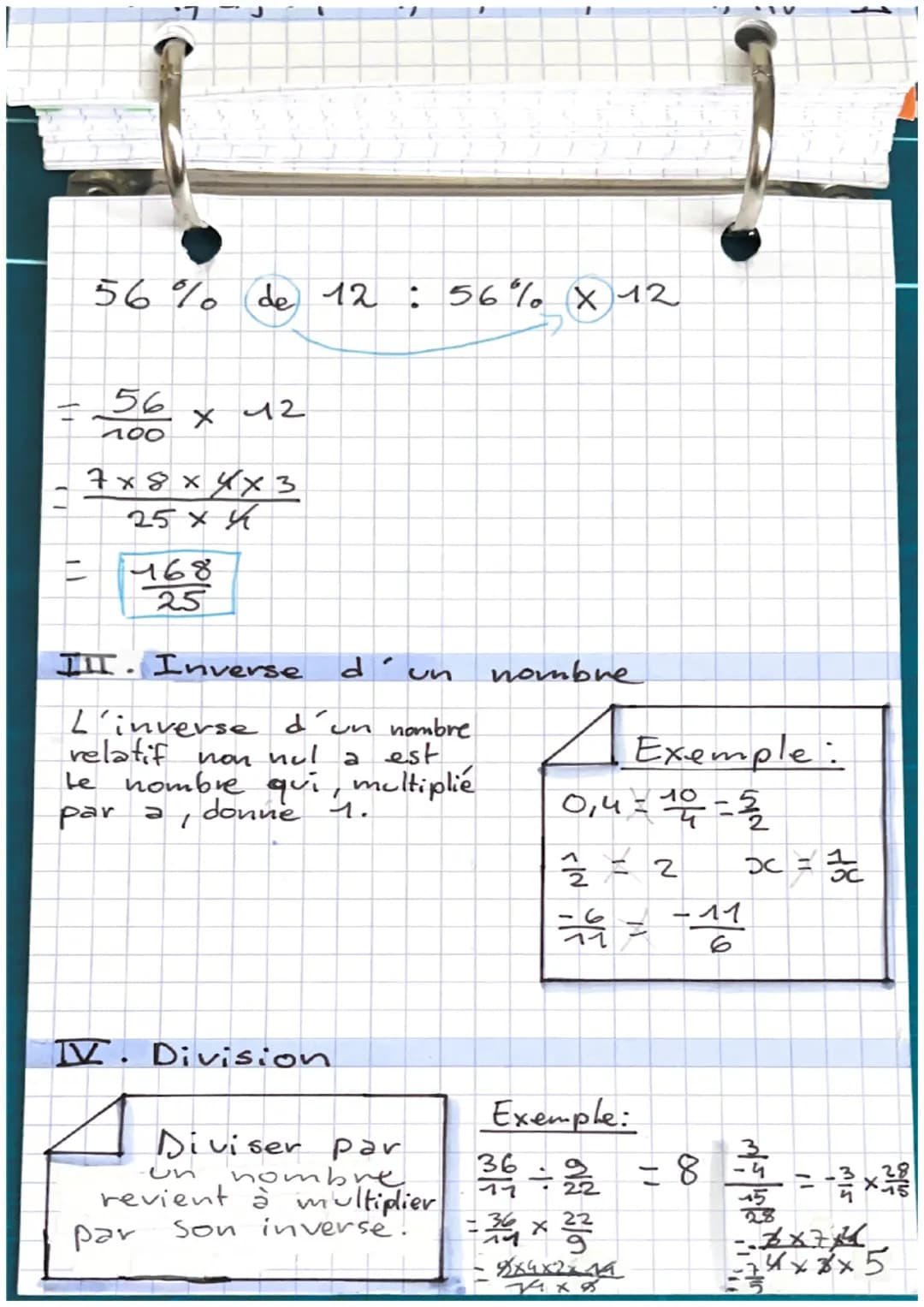 fraction
I. Rappel
3=2= 1,5 =
1
dividende
-
سالاح
A Simplifier avant d'effectuer!
-14
Exemple: -15 x = 24
-27
3x5xxx7
Xx4x xxx
-
2
diviseur
