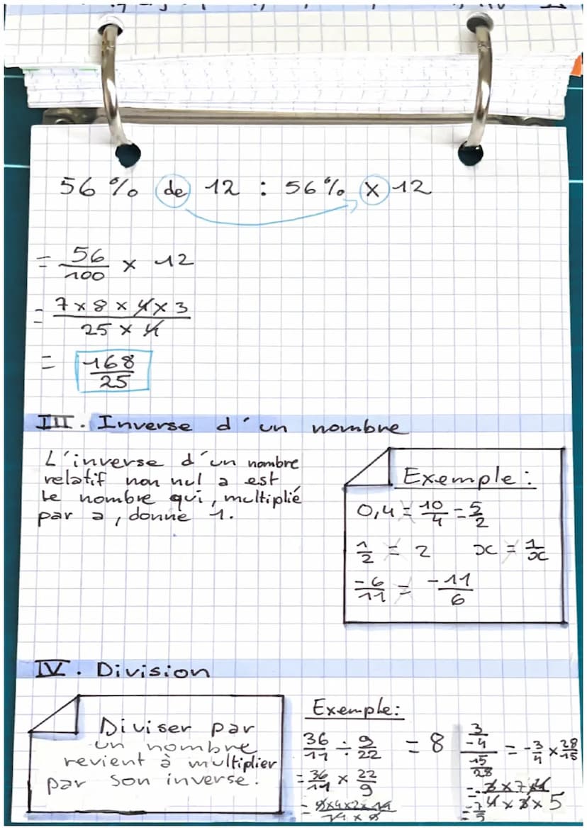fraction
I. Rappel
3=2= 1,5 =
1
dividende
-
سالاح
A Simplifier avant d'effectuer!
-14
Exemple: -15 x = 24
-27
3x5xxx7
Xx4x xxx
-
2
diviseur
