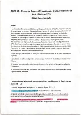 Know analyse linéaire du début du postambule de la DDFC thumbnail