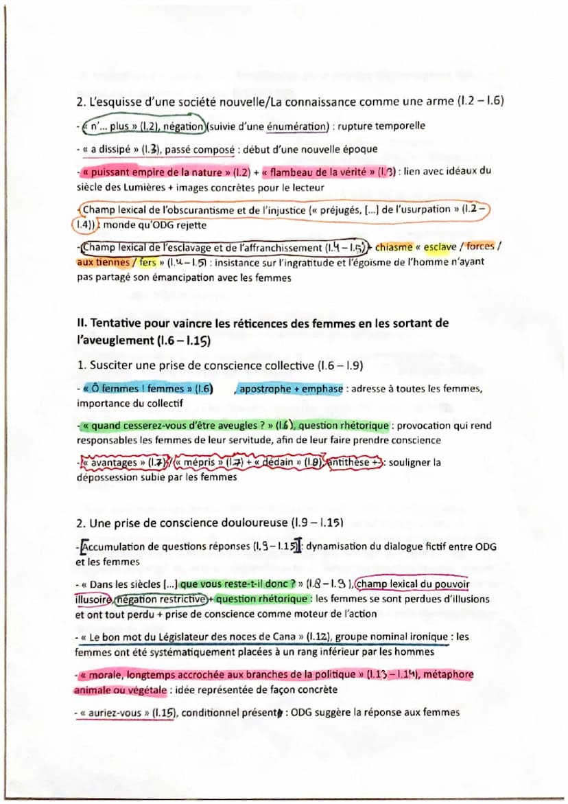 TEXTE 12: Olympe de Gouges, Déclaration des droits de la femme et
de la citoyenne, 1791
Début du postambule
Intro :
La Révolution française 