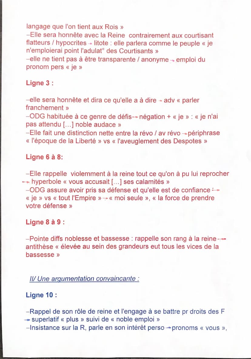 Analyse linéaire n°1
DEACLARATION DES DROITS DE LA FEMME ET DE LA
CITOYENNE
Dédicace à la Reine
Introduct
Lors de la Révolution de 1789, deu