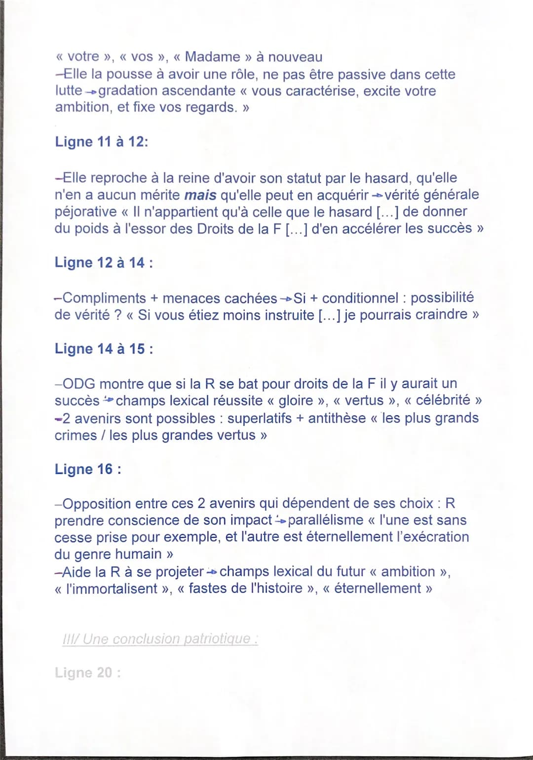 Analyse linéaire n°1
DEACLARATION DES DROITS DE LA FEMME ET DE LA
CITOYENNE
Dédicace à la Reine
Introduct
Lors de la Révolution de 1789, deu