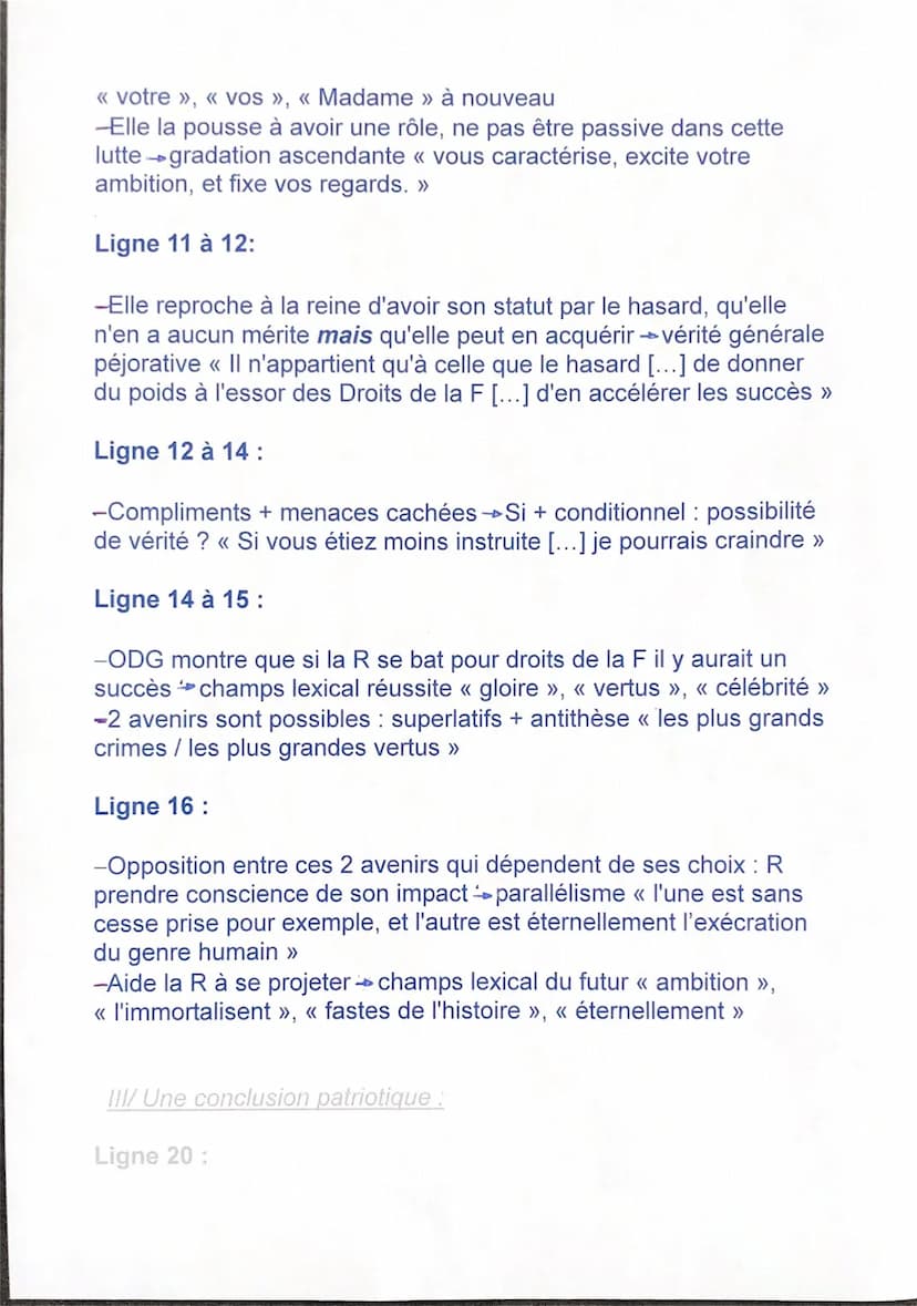 Analyse linéaire n°1
DEACLARATION DES DROITS DE LA FEMME ET DE LA
CITOYENNE
Dédicace à la Reine
Introduct
Lors de la Révolution de 1789, deu
