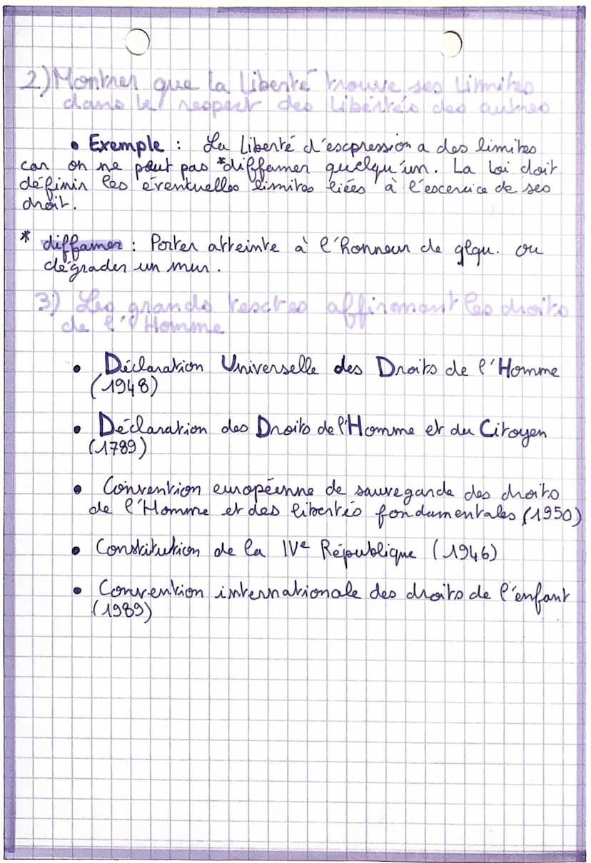 D
EMC
n's
L'exercice des libertés
en France
2
1- Que Test-ce
la Liberte?
que
La Liberte consiste à pouvoir faire tout ce qui
he muit
à autru