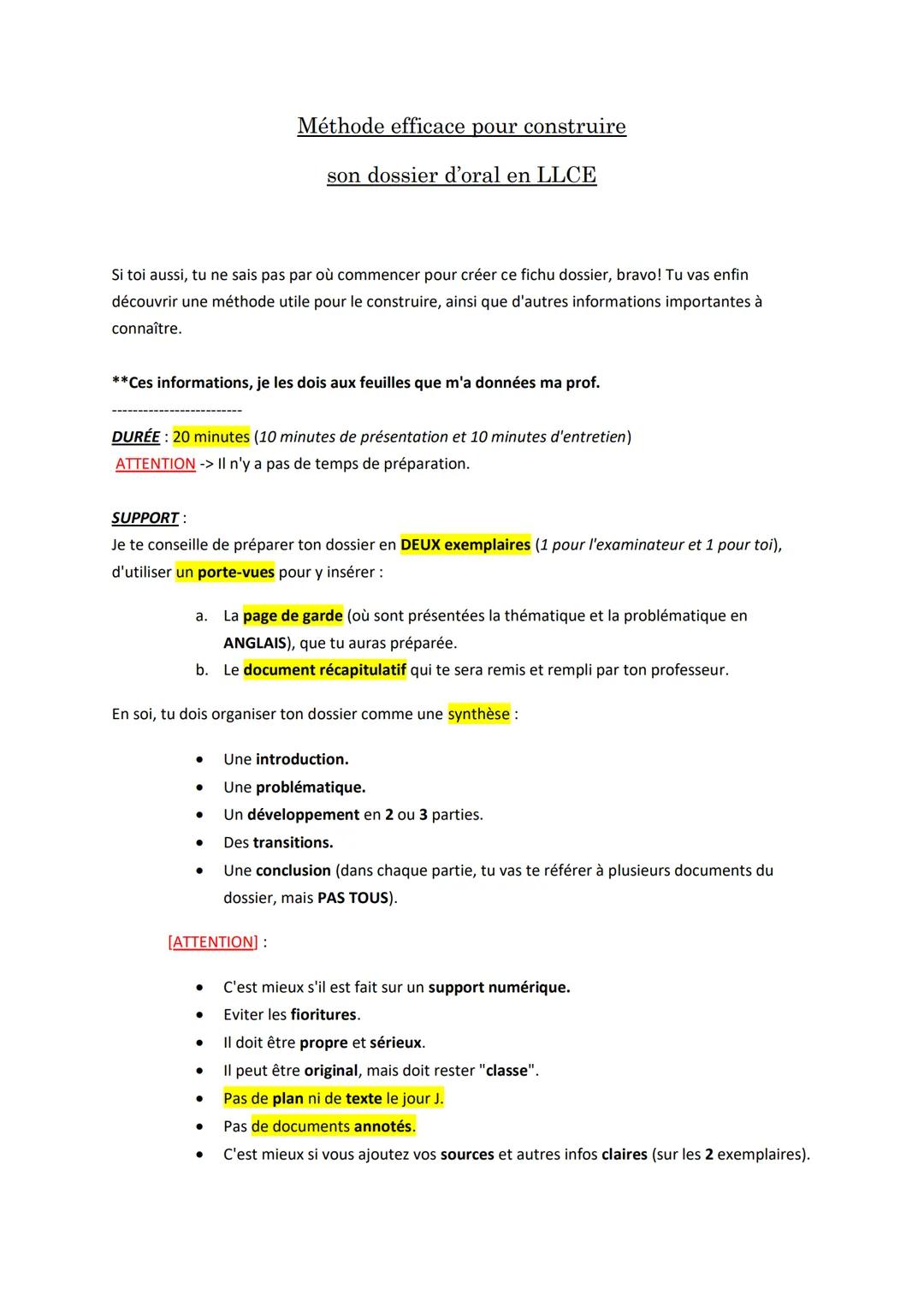 --- OCR Start ---
Méthode efficace pour construire
son dossier d'oral en LLCE
Si toi aussi, tu ne sais pas par où commencer pour créer ce fi