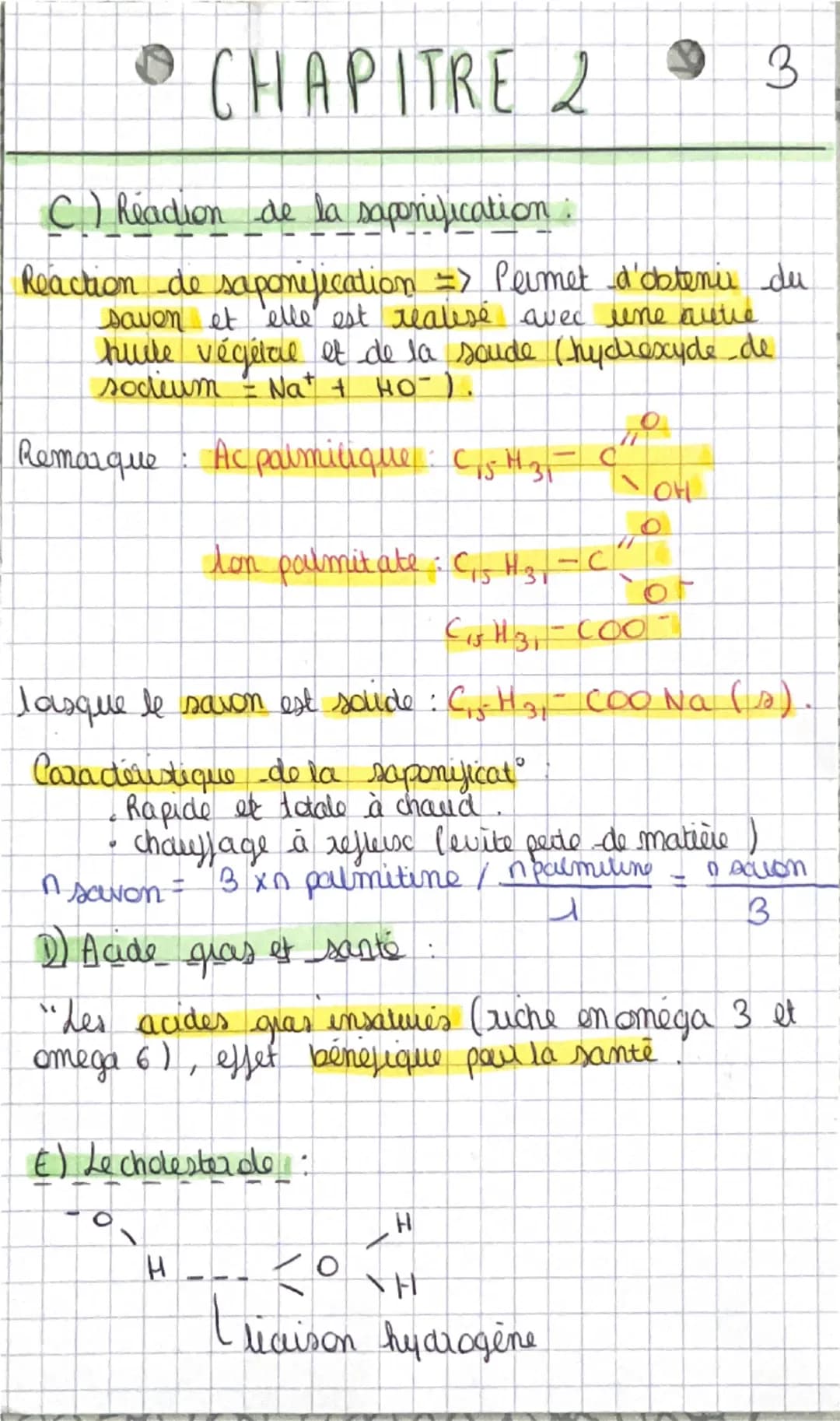 CHAPITRE 2
Comment la structure des lipides influe
t-elle sur la santé
A) les acides gras
3 acides gras insatures: • Ac linoléique
•Ac aliqu