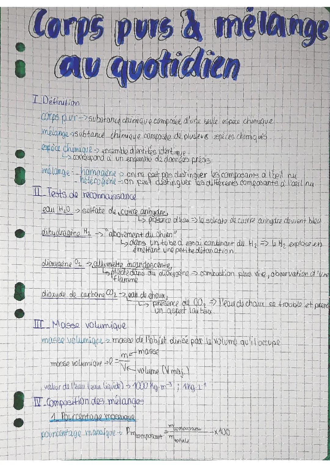 Corps purs et mélanges au quotidien