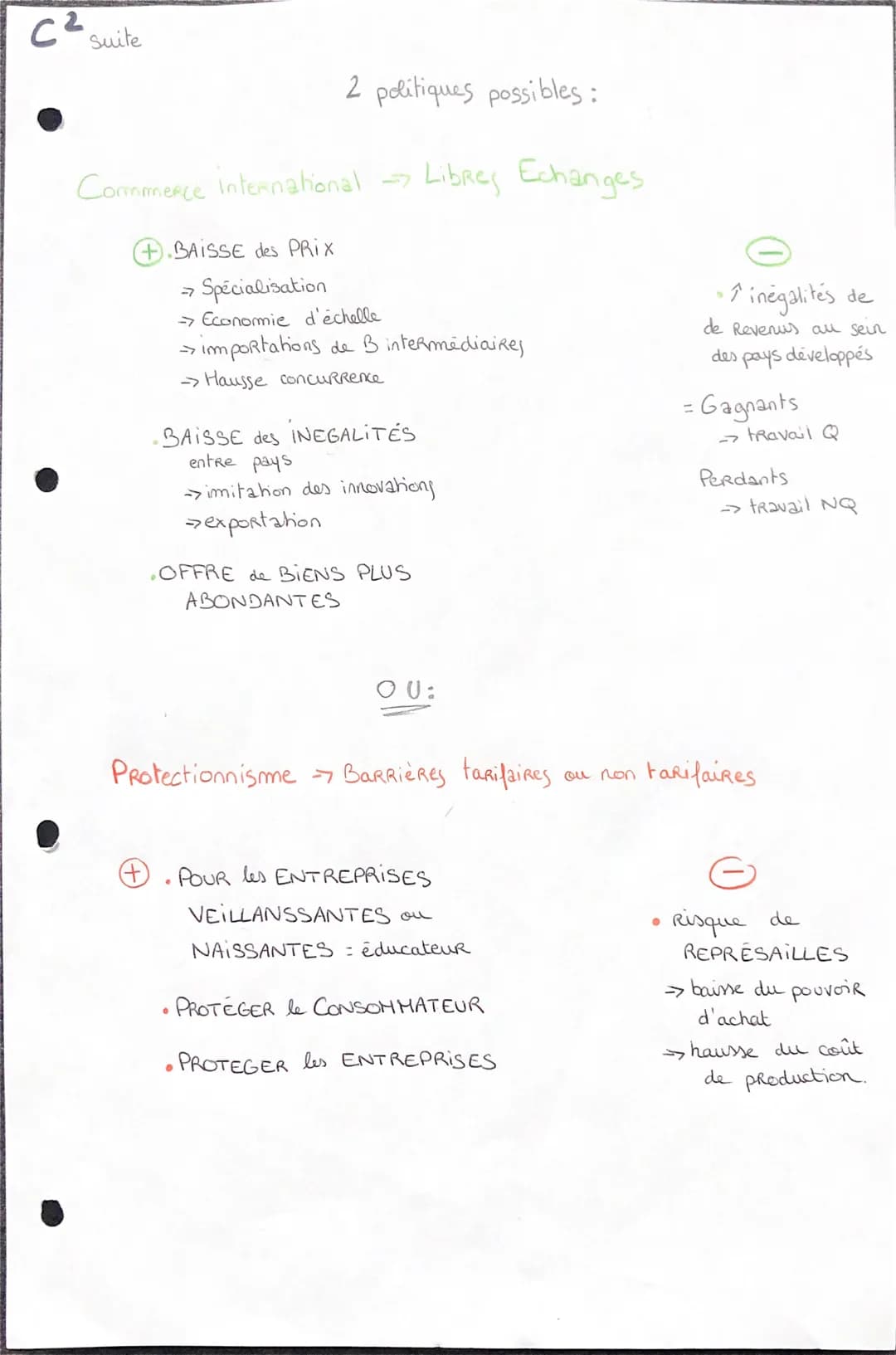 CHAPITRE 2 : Le commerce
international
*Le Commerce inter branche
produits différents
THEORIE AVANTAGES ABSOLUS par Adam Smith.
by jeu
à
som