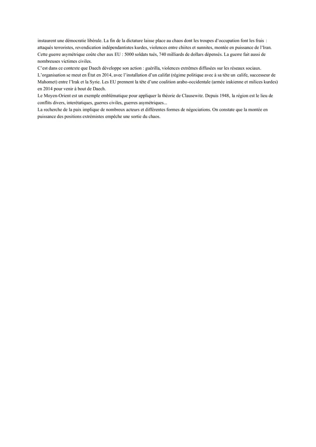 Thème 2 Etude conclusive Le Moyen Orient : conflits régionaux et tentatives de paix impliquant des acteurs internationaux
(étatiques et non 