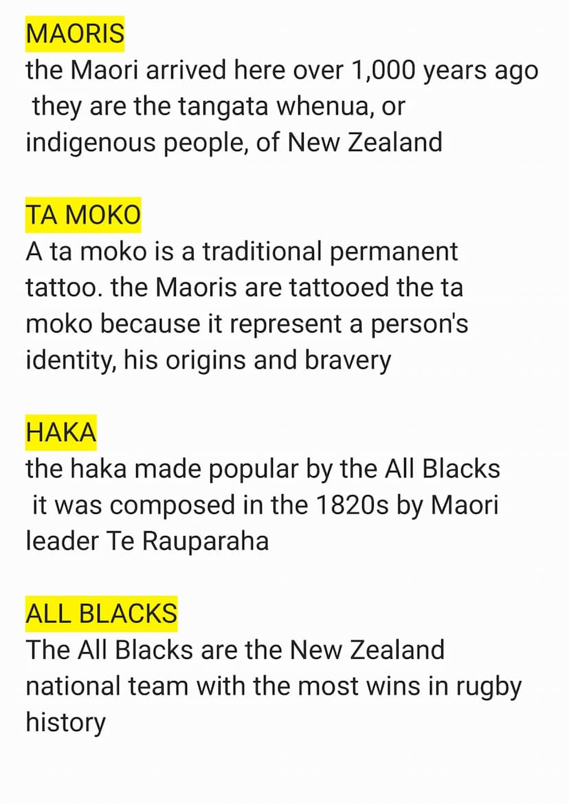 NEW ZEALAND
New Zealand is situated south east of
Australia, in the pacific Ocean
FLAG
the flag of New Zealand looks like the flag
of Austra
