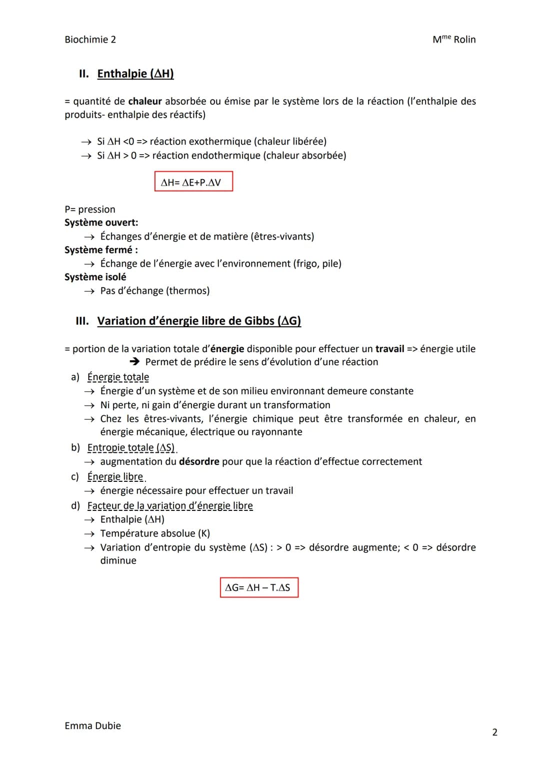 Biochimie 2
I. Introduction
CHAPITRE 1: BIOENERGETIQUE
a) Rôle du transporteur d'ADP/ATP
→ Contrôle de l'import d'ADP dans la mitochondrie e