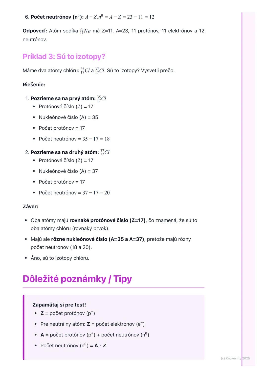 # Protónové a nukleónové číslo

## Prehľad / Úvod

Dnes si zopakujeme veľmi dôležité veci o atómoch, ktoré musíme vedieť na
skúšku z chémie.