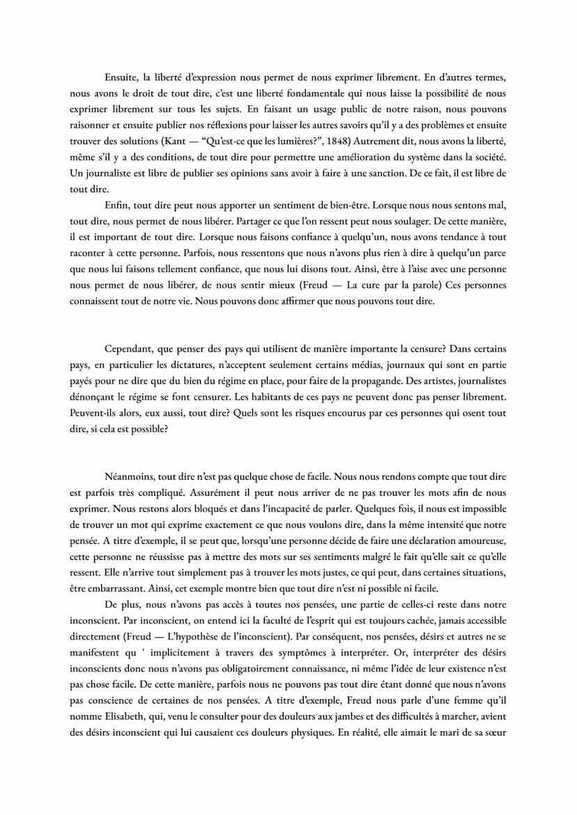 Dissertation Bac Blanc: Peut-on tout dire?
Voici ma dissertation de bac blanc 2024 avec laquelle j'ai eu 17/20. C'est une dissertation du ni