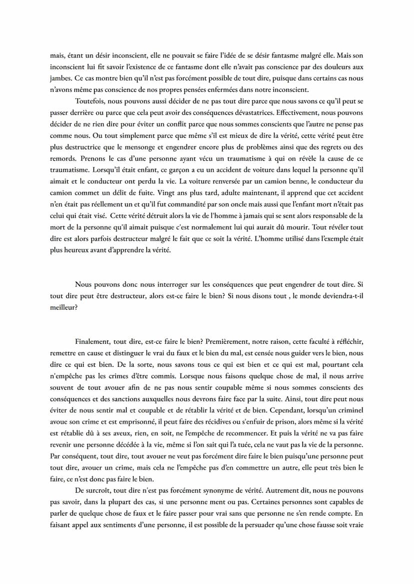 Dissertation Bac Blanc: Peut-on tout dire?
Voici ma dissertation de bac blanc 2024 avec laquelle j'ai eu 17/20. C'est une dissertation du ni