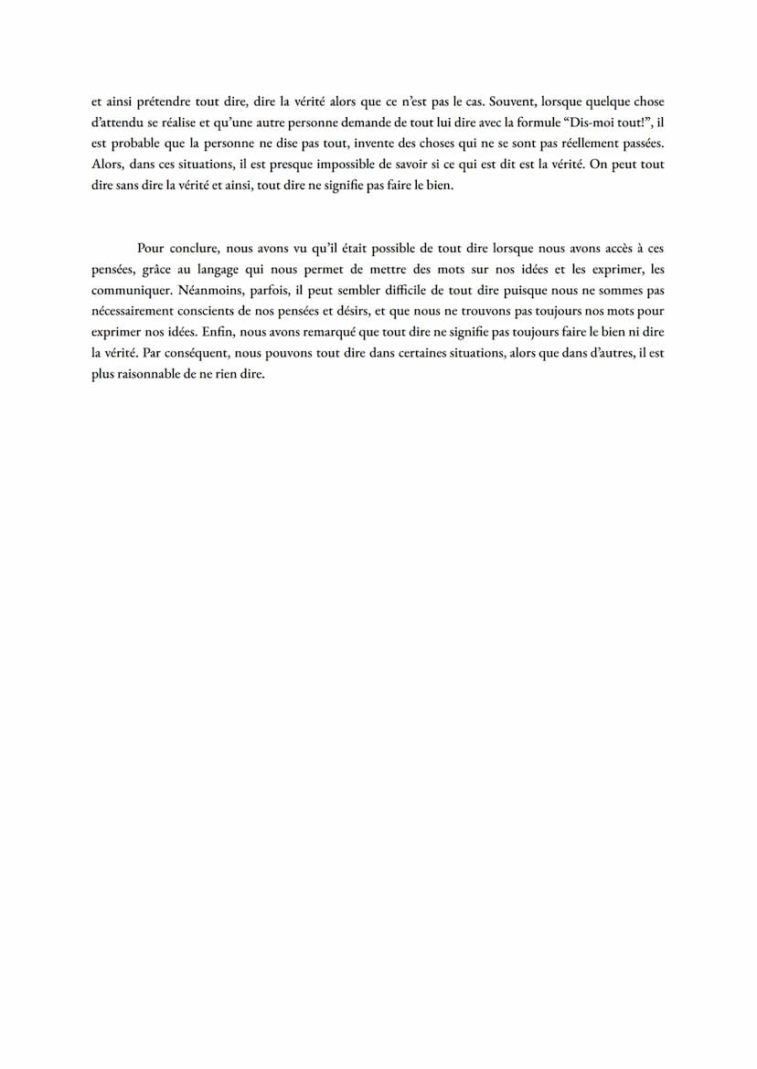 Dissertation Bac Blanc: Peut-on tout dire?
Voici ma dissertation de bac blanc 2024 avec laquelle j'ai eu 17/20. C'est une dissertation du ni