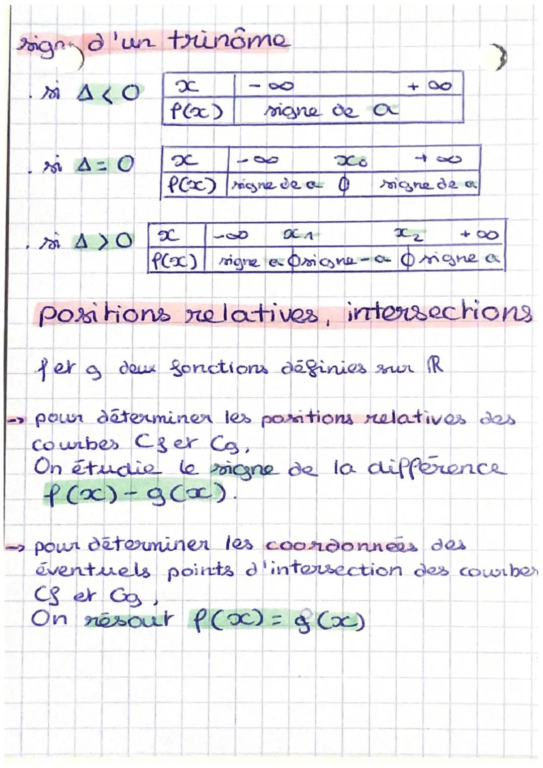 Second degre
On dit que ax² + bx + c est un polynome de 2 degre
Porme canonique
si P(x) = ax ² + bx+c ovec a ±0
f(x)= a (x - x)² + ß où α = 