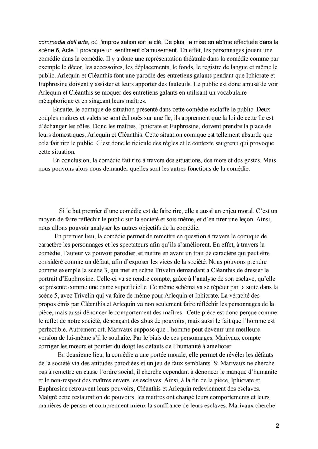 Clémence Hardy
2nd 1
Développement Construit
Une comédie n'est-elle là que our faire rire au théâtre ?
Le théâtre est né à Athènes au cinqui