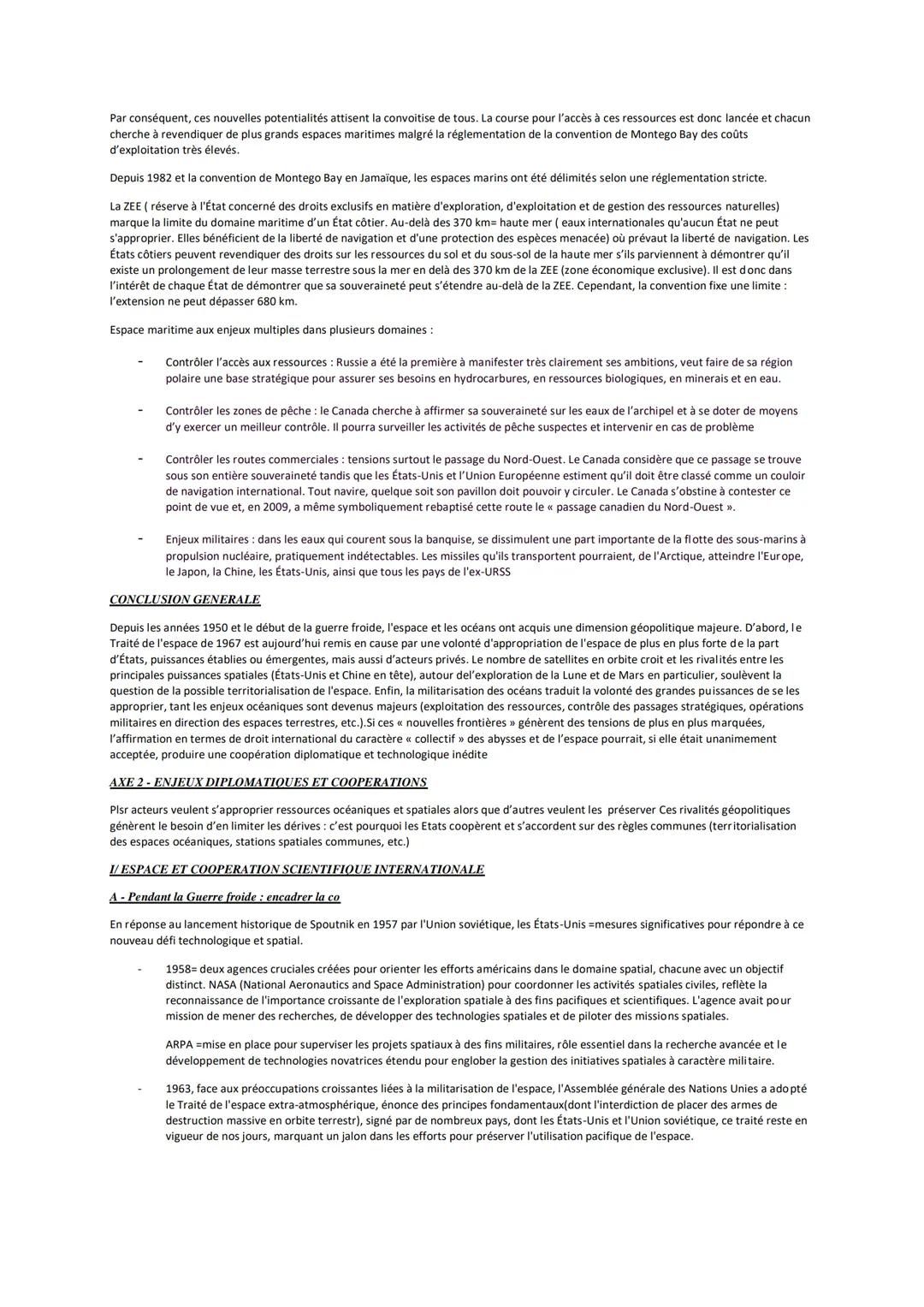 HGGSP THEME 2: DE NOUVEAUX ESPACES DE CONQUETE
INTRODUCTION : Océans et espace - Quelles spécificités?
QUESTION 1 - Les océans, une maîtrise