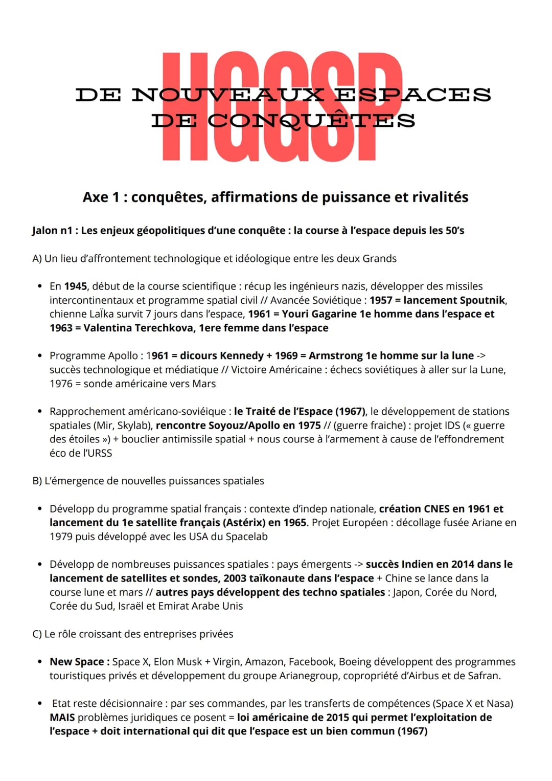 JOOO DACES
DE NOUVEAUX ESPACES
DE CONQUÊTES
DE CONQUET
Introduction: << Océans et espace, quelles spécificités ?
>>>
Être une grande puissan
