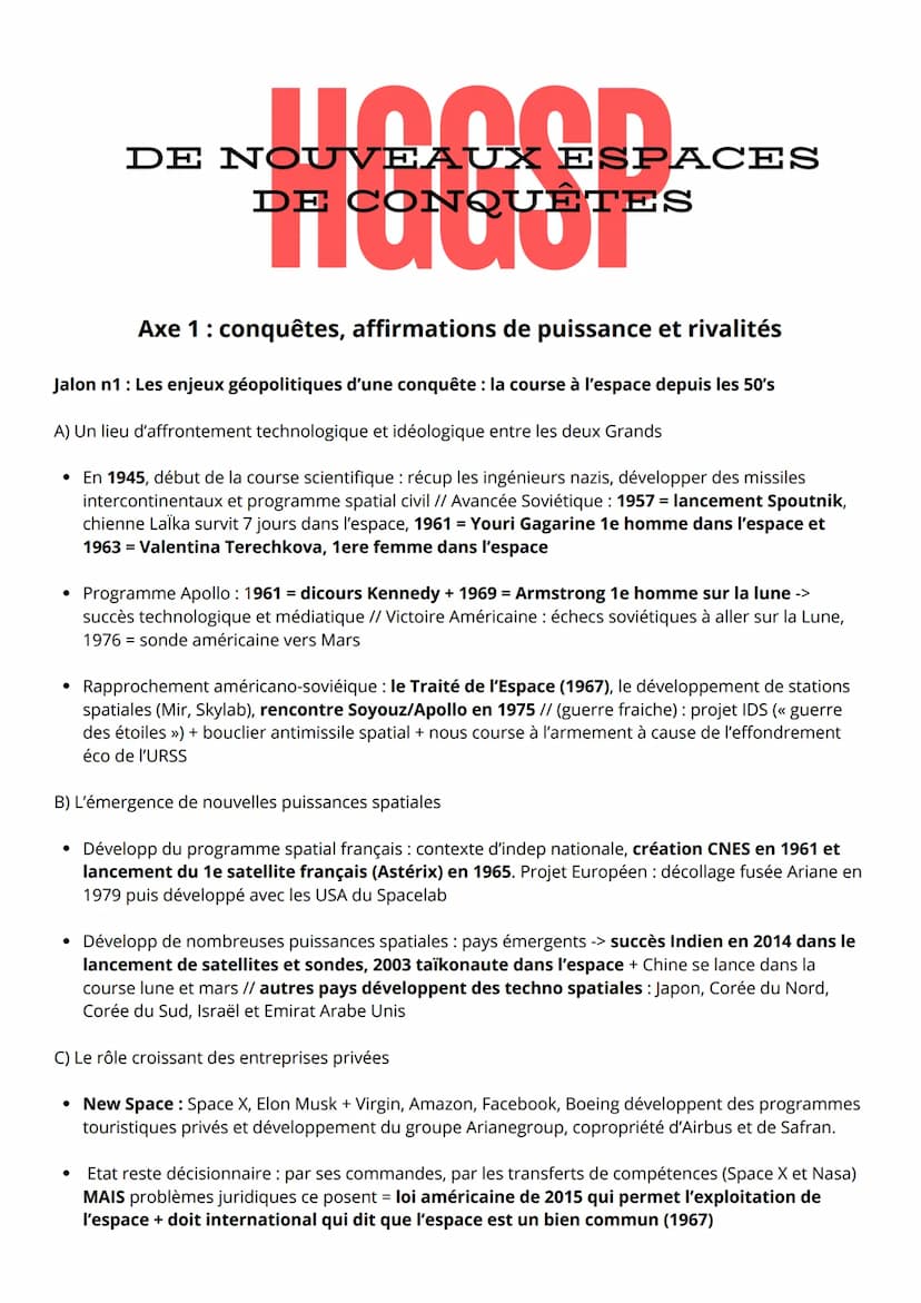 JOOO DACES
DE NOUVEAUX ESPACES
DE CONQUÊTES
DE CONQUET
Introduction: << Océans et espace, quelles spécificités ?
>>>
Être une grande puissan