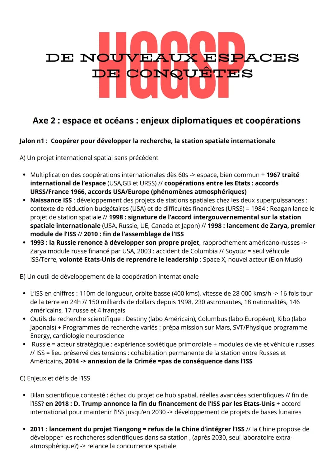 JOOO DACES
DE NOUVEAUX ESPACES
DE CONQUÊTES
DE CONQUET
Introduction: << Océans et espace, quelles spécificités ?
>>>
Être une grande puissan