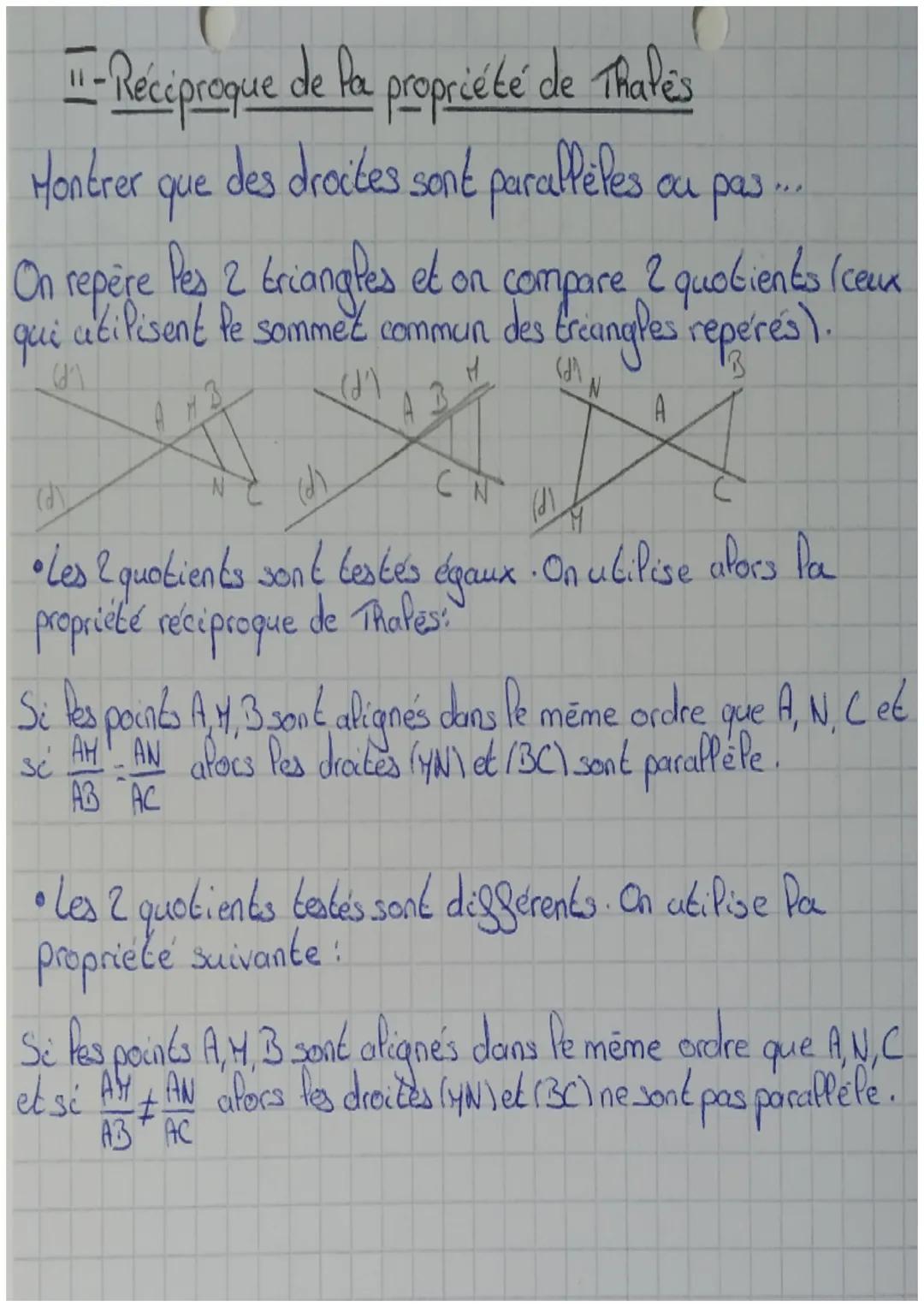 39
• Proprie Le de Thales
I-Calculer des longueurs
Ady
/(dl
A
N
C
coupees par
alors
on a
Mathématiques
A
AN MN
2
=
AB AC BC
E
ca
3
4
تا
B
Si