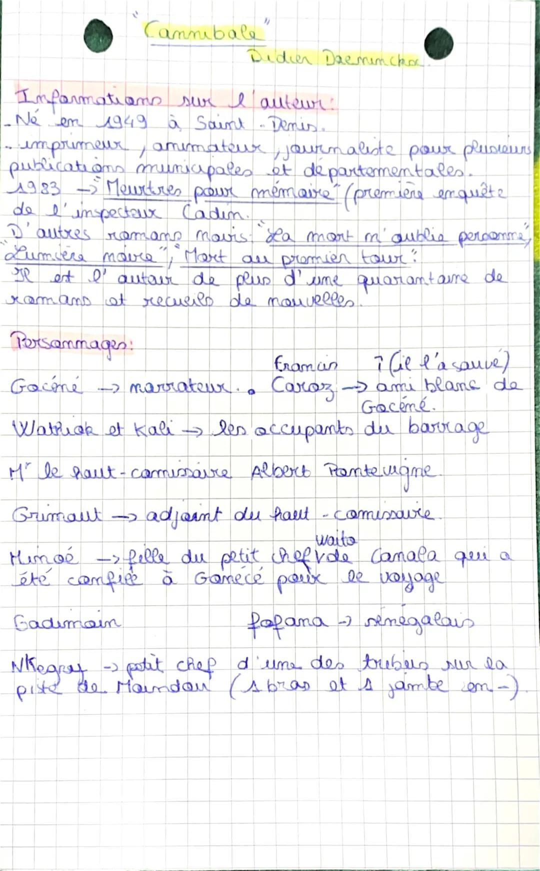 Résumé du livre Cannibale par chapitre - Analyse et contexte historique